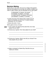 Time: Decision Making (Gr. 3)